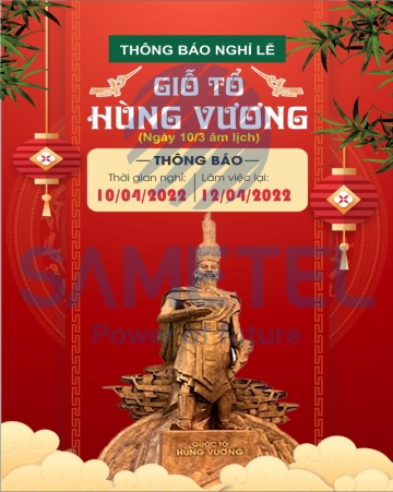 sametel thong bao lich nghi le gio to hung vuong 2022